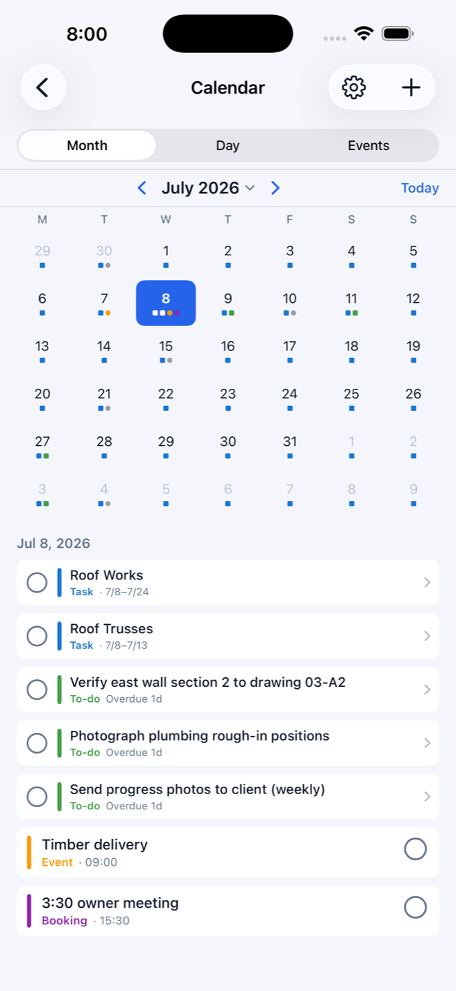 Calendar reminders